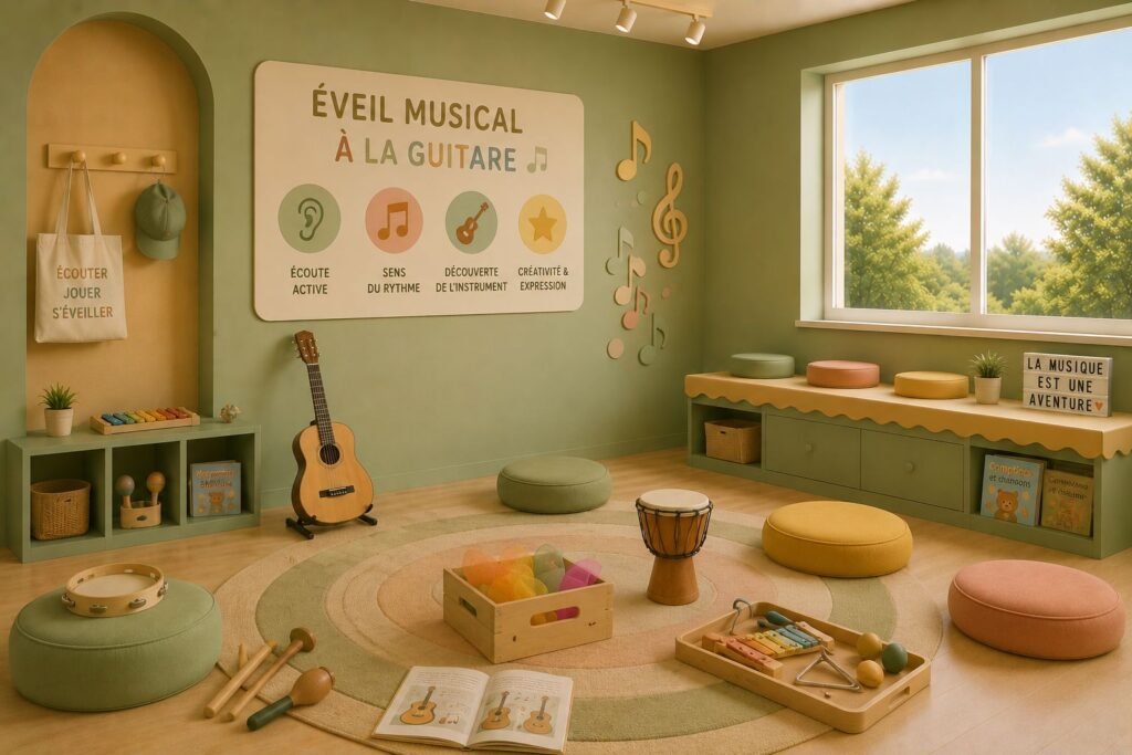 Éveil musical avec notre guitariste (6 mois – 5 ans)